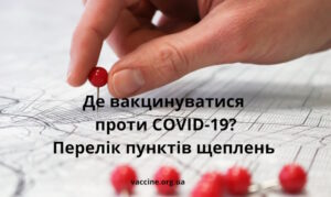 Перелік пунктів щеплень проти COVID-19 , що діють у Волинській області